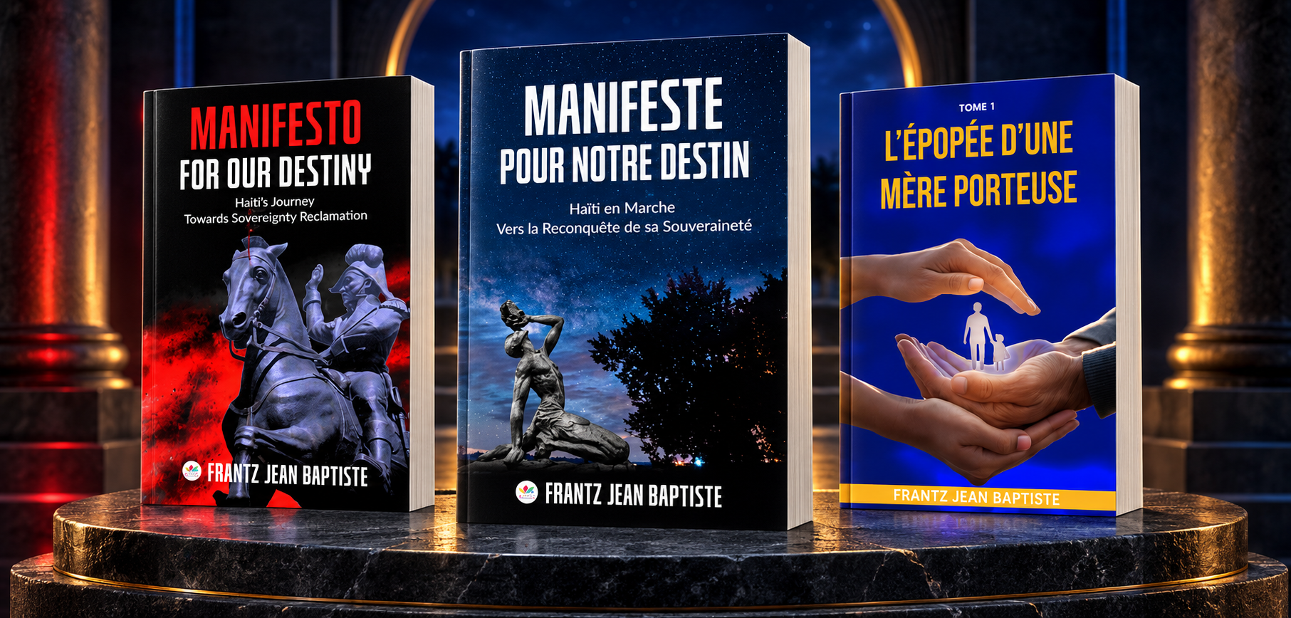 Quatrième sélection de trois livres de Frantz Jean Baptiste publiés par Legacy New Editions